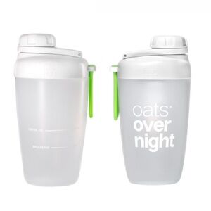 NEW! Set of 2 - Oats Overnight Shaker Bottles (new design)